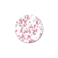 Pink Wildflower Print Golf Ball Marker (4 Pack)