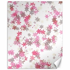 Pink Wildflower Print Canvas 11  X 14  by SpinnyChairDesigns