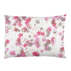 Pink Wildflower Print Pillow Case by SpinnyChairDesigns