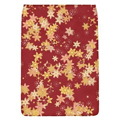 Gold And Tuscan Red Floral Print Removable Flap Cover (s) by SpinnyChairDesigns