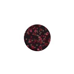Pink Wine Floral Print 1  Mini Magnets by SpinnyChairDesigns