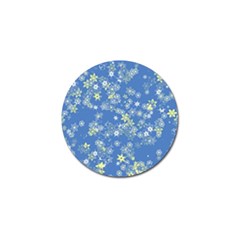 Yellow Flowers On Blue Golf Ball Marker (10 Pack) by SpinnyChairDesigns
