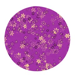 Gold Purple Floral Print Pop Socket (black) by SpinnyChairDesigns