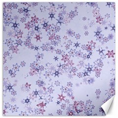 Pastel Purple Floral Pattern Canvas 20  X 20  by SpinnyChairDesigns