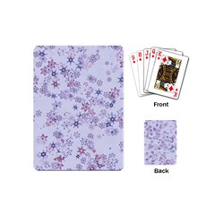 Pastel Purple Floral Pattern Playing Cards Single Design (mini) by SpinnyChairDesigns