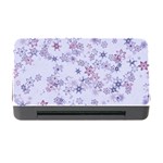 Pastel Purple Floral Pattern Memory Card Reader with CF Front