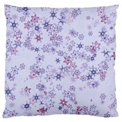 Pastel Purple Floral Pattern Large Cushion Case (one Side) by SpinnyChairDesigns