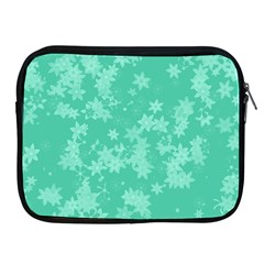 Biscay Green Floral Print Apple Ipad 2/3/4 Zipper Cases