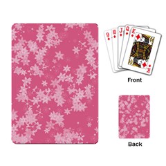 Blush Pink Floral Print Playing Cards Single Design (rectangle) by SpinnyChairDesigns