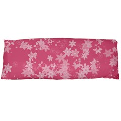 Blush Pink Floral Print Body Pillow Case (dakimakura) by SpinnyChairDesigns