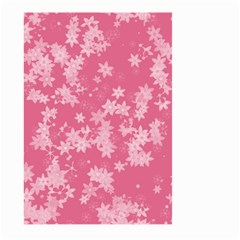 Blush Pink Floral Print Large Garden Flag (two Sides) by SpinnyChairDesigns