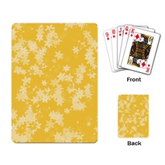 Saffron Yellow Floral Print Playing Cards Single Design (rectangle) by SpinnyChairDesigns