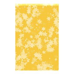 Saffron Yellow Floral Print Shower Curtain 48  X 72  (small)  by SpinnyChairDesigns