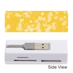 Saffron Yellow Floral Print Memory Card Reader (stick) by SpinnyChairDesigns