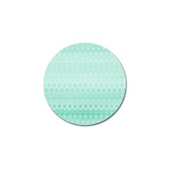 Biscay Green Floral Print Golf Ball Marker by SpinnyChairDesigns