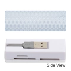 Faded Blue Floral Print Memory Card Reader (stick) by SpinnyChairDesigns