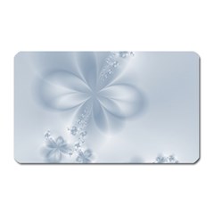 Faded Blue Floral Print Magnet (rectangular) by SpinnyChairDesigns