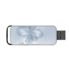 Faded Blue Floral Print Portable Usb Flash (two Sides) by SpinnyChairDesigns