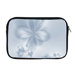 Faded Blue Floral Print Apple Macbook Pro 17  Zipper Case