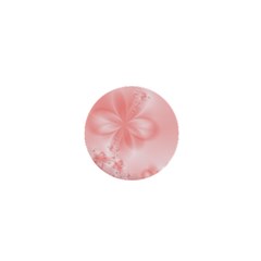 Pastel Coral Floral Print 1  Mini Buttons by SpinnyChairDesigns