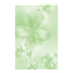 Tea Green Floral Print Shower Curtain 48  X 72  (small)  by SpinnyChairDesigns