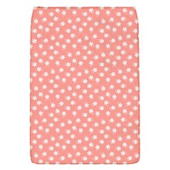 Coral Pink White Floral Print Removable Flap Cover (s) by SpinnyChairDesigns