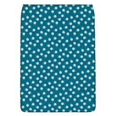 Teal White Floral Print Removable Flap Cover (L)