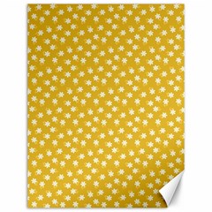 Saffron Yellow White Floral Pattern Canvas 12  X 16  by SpinnyChairDesigns