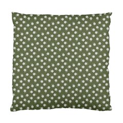 Sage Green White Floral Print Standard Cushion Case (one Side) by SpinnyChairDesigns