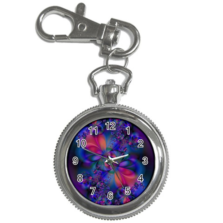 Abstract Floral Art Print Key Chain Watches