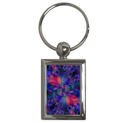 Abstract Floral Art Print Key Chain (rectangle) by SpinnyChairDesigns