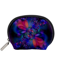 Abstract Floral Art Print Accessory Pouch (small) by SpinnyChairDesigns