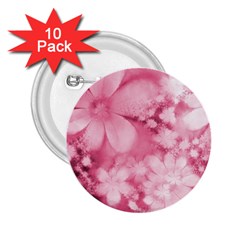 Blush Pink Watercolor Flowers 2 25  Buttons (10 Pack)  by SpinnyChairDesigns