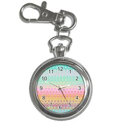 Boho Retro Pastel Floral Pattern Key Chain Watches by SpinnyChairDesigns