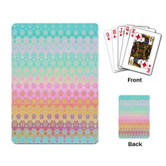 Boho Retro Pastel Floral Pattern Playing Cards Single Design (rectangle) by SpinnyChairDesigns