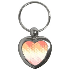 Abstract Floral Print Key Chain (heart)