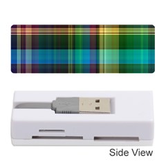 Colorful Madras Plaid Memory Card Reader (stick) by SpinnyChairDesigns