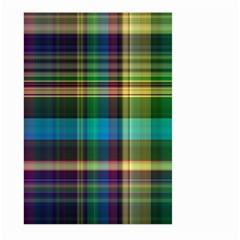 Colorful Madras Plaid Large Garden Flag (two Sides) by SpinnyChairDesigns