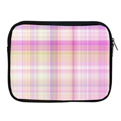 Pink Madras Plaid Apple Ipad 2/3/4 Zipper Cases by SpinnyChairDesigns