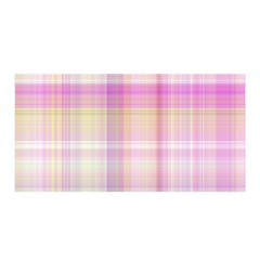 Pink Madras Plaid Satin Wrap by SpinnyChairDesigns