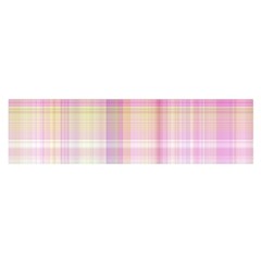 Pink Madras Plaid Satin Scarf (oblong) by SpinnyChairDesigns