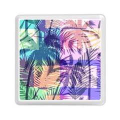 Purple Tropical Pattern Memory Card Reader (Square)