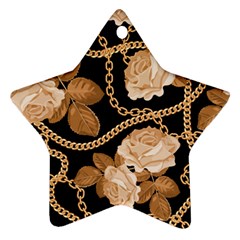 Offwhite Chain Pattern Ornament (star) by designsbymallika