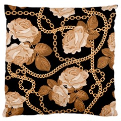 Offwhite Chain Pattern Standard Flano Cushion Case (one Side) by designsbymallika