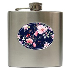 Printed Floral Pattern Hip Flask (6 Oz) by designsbymallika