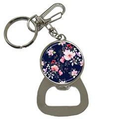 Printed Floral Pattern Bottle Opener Key Chain by designsbymallika