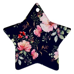 Printed Floral Pattern Star Ornament (two Sides) by designsbymallika