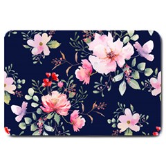 Printed Floral Pattern Large Doormat  by designsbymallika