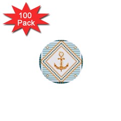 Chain Pattern Blue 6 1  Mini Buttons (100 Pack)  by designsbymallika