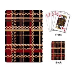 Red Black Checks Playing Cards Single Design (rectangle) by designsbymallika